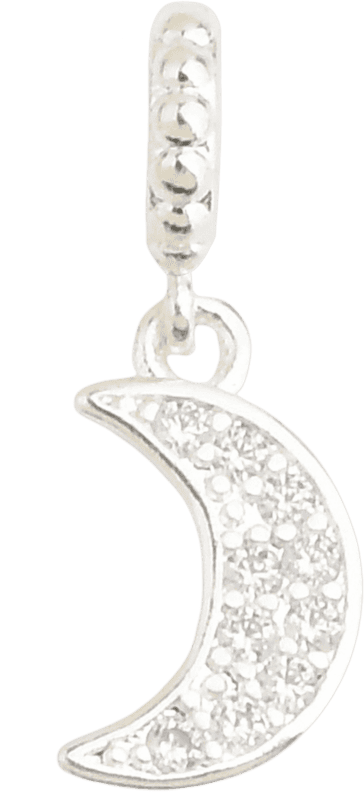 Pave Moon Charm 0.1mm