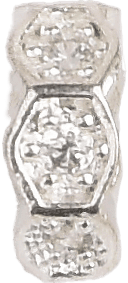 Five-Facet Silver Crystal Spacer 0.9mm