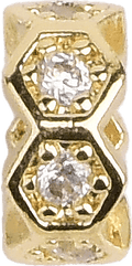 Five-Facet Gold Crystal Spacer 1.3mm