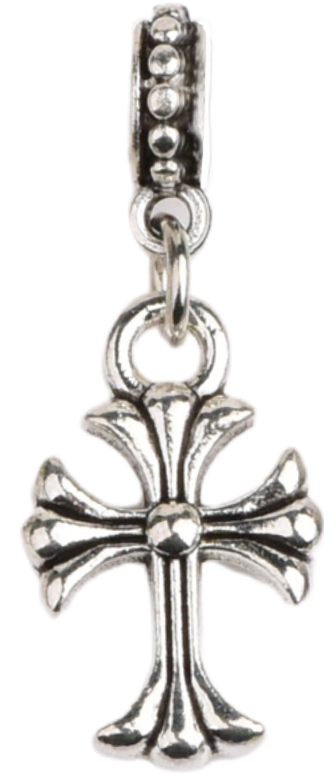 Tibetan Silver Cross Pendant 1.5mm
