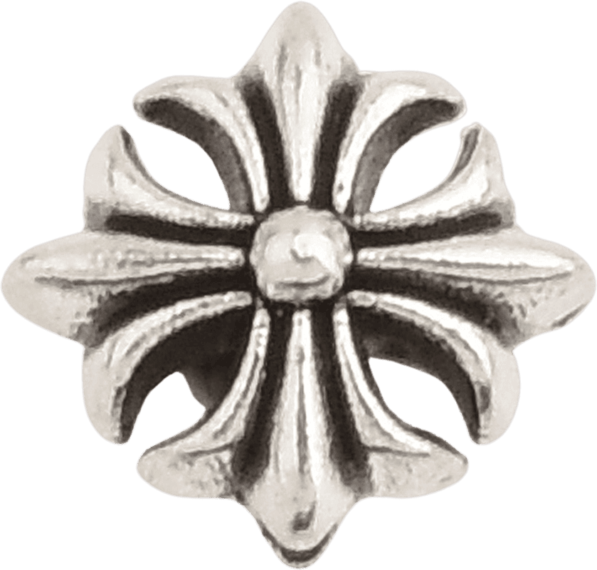 Tibetan Silver Cross Flower Charm 10mm