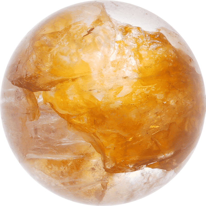 Yellow Hematoid Quartz 10mm