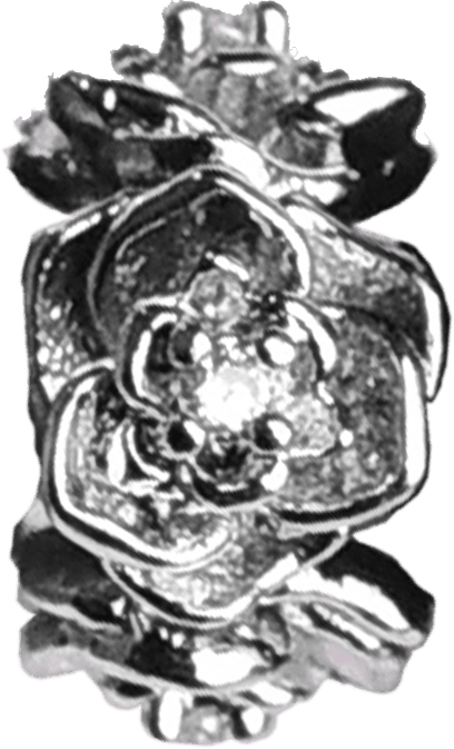 Rose Wreath Charm 4mm