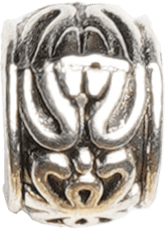 Tibetan Silver Scrollwork Charm 5.4mm