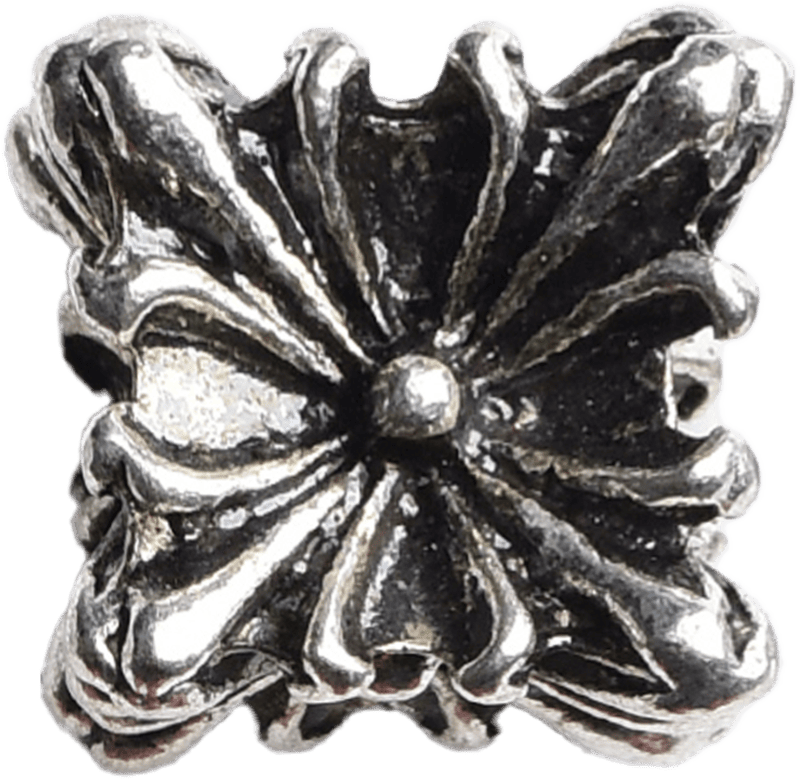 Tibetan Silver Small Flower Cube 7.5mm