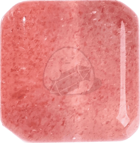 Strawberry Quartz Cube Sugar Beads 9.8mm