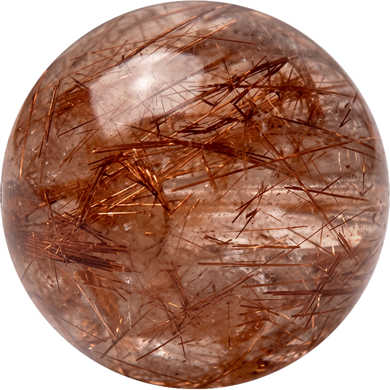 Copper Rutilated Quartz 8mm
