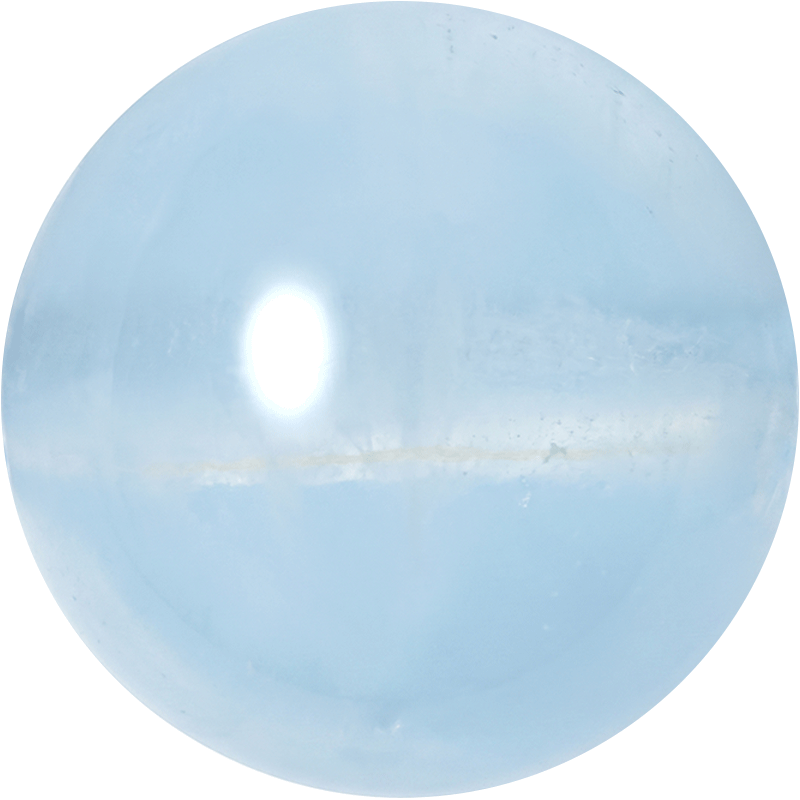 Cream Blue Aquamarine 8mm