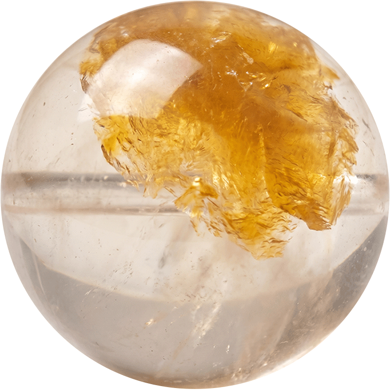 Yellow Hematoid Quartz 10mm